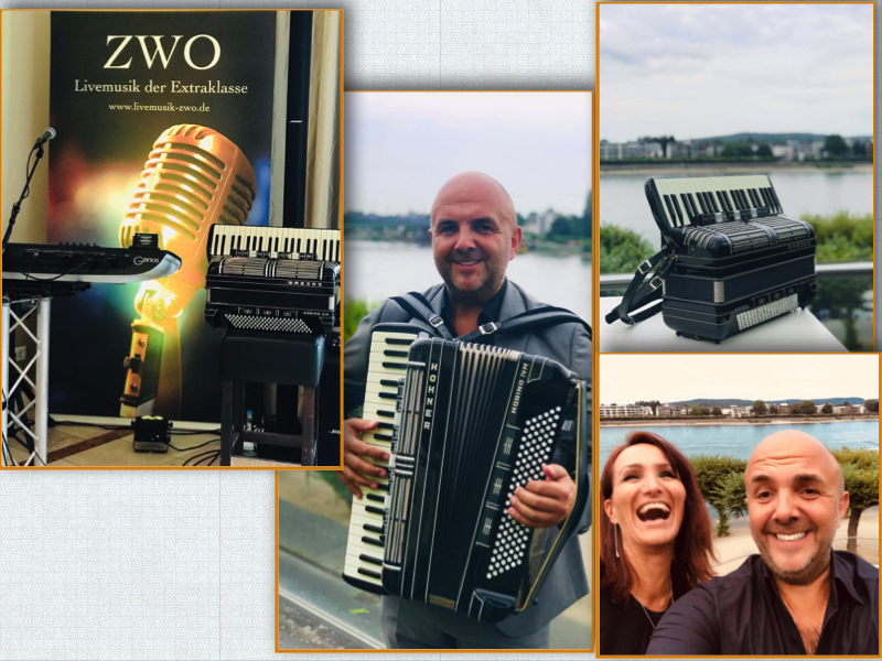 Bildcollage der Partyband Livemusik ZWO zur Firmenfeier in Bonn